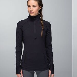 Lululemon race with Grace half zip in bright blue